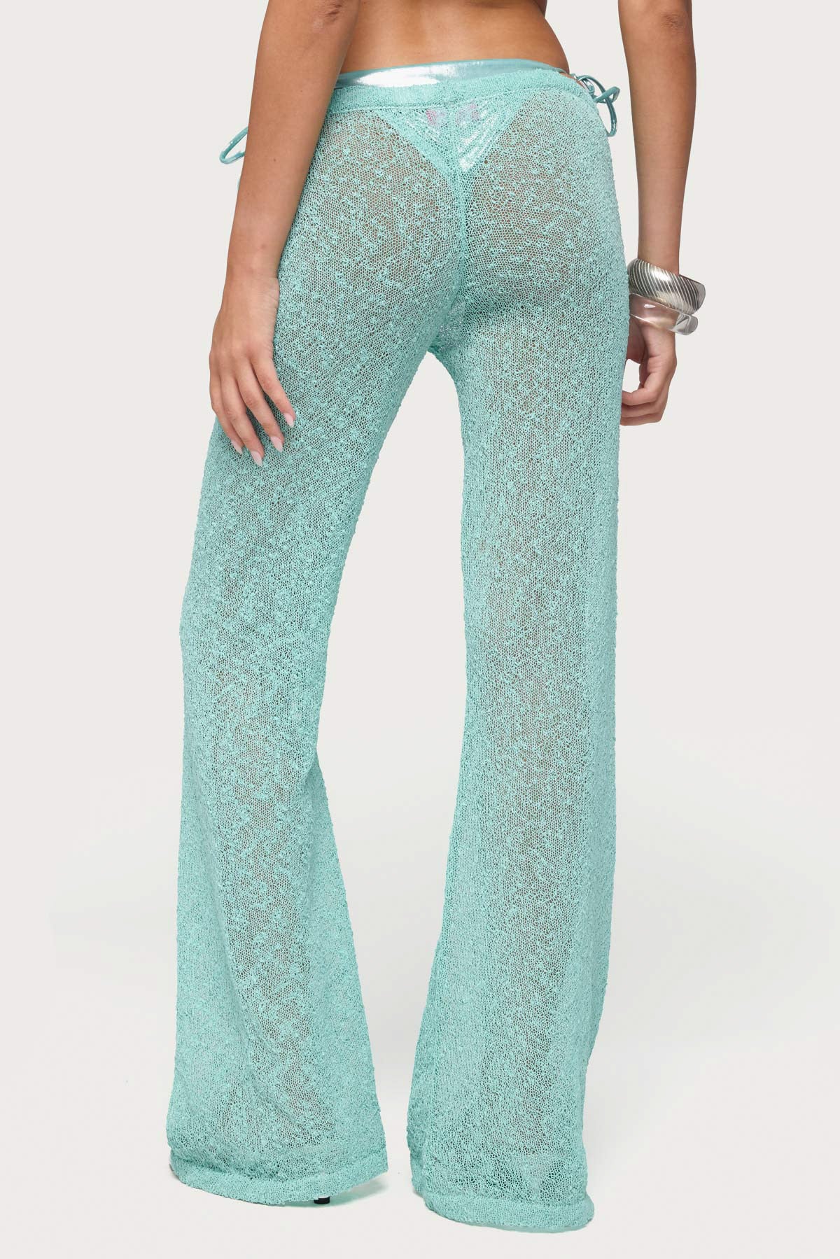 Bena Textured Knit Flared Pants - Image 5